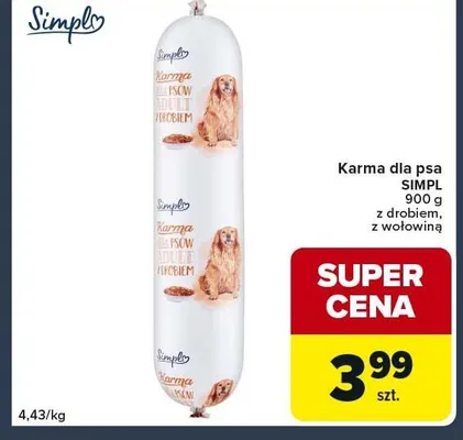 Karma dla psa z drobiem, z wołowiną promocja w Globi