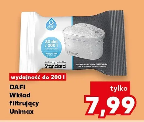 Wkład filtrujący Unimax promocja w Kaufland