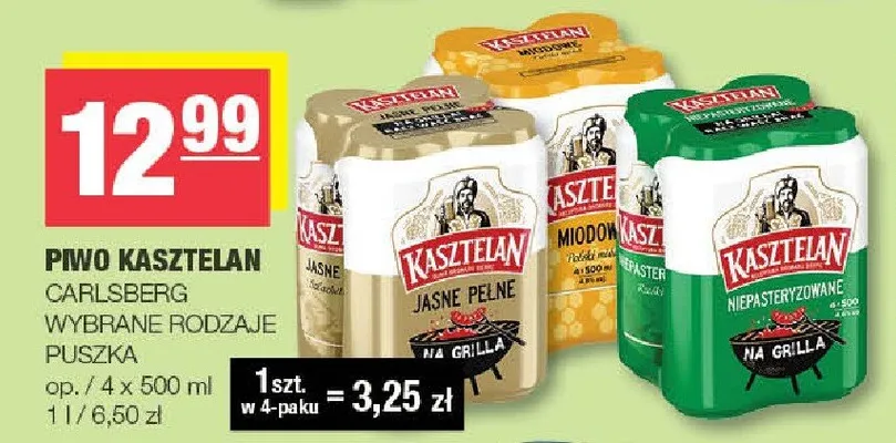 Piwo Kasztelan Carlsberg promocja w SPAR