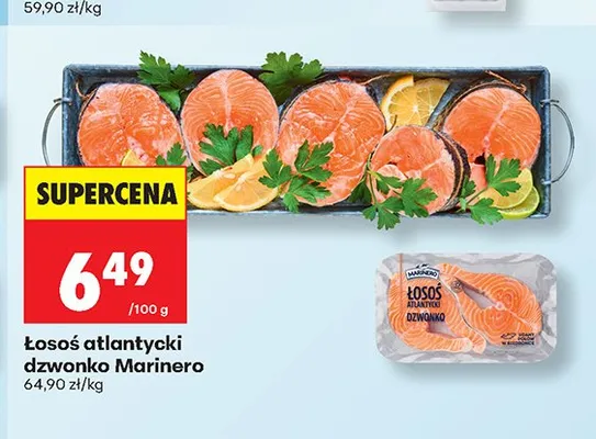 Łosoś atlantycki dzwonko Marinero promocja w Biedronka