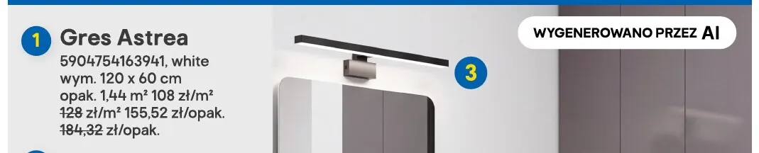 Gres Astrea white promocja w Castorama