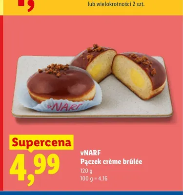 Pączek crème brûlée vNARF promocja w Lidl