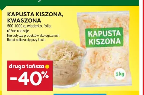 Kapusta kiszona kwaszona promocja w Stokrotka