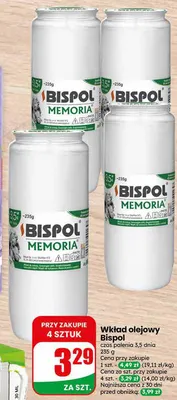 Wkład olejowy Bispol czas palenia 3,5 dnia promocja w Dino