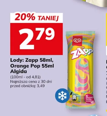 Lody Zapp Algida promocja w Hitpol