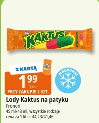 Lody Kaktus na patyku promocja w Leclerc