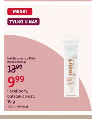 Balsam do ust FaceBoom promocja w Rossmann