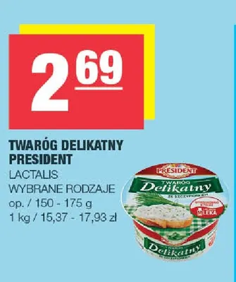 Twaróg Delikatny President promocja w SPAR