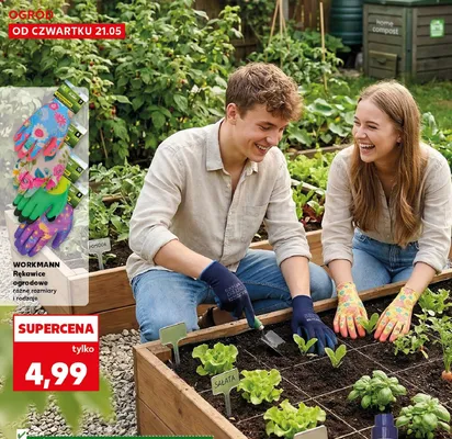 Rękawice ogrodowe WORKMANN promocja w Kaufland
