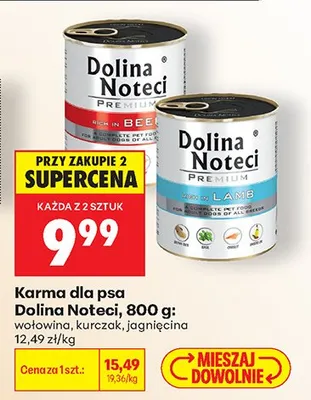 Karma dla psa Dolina Noteci Premium wołowina promocja w Biedronka