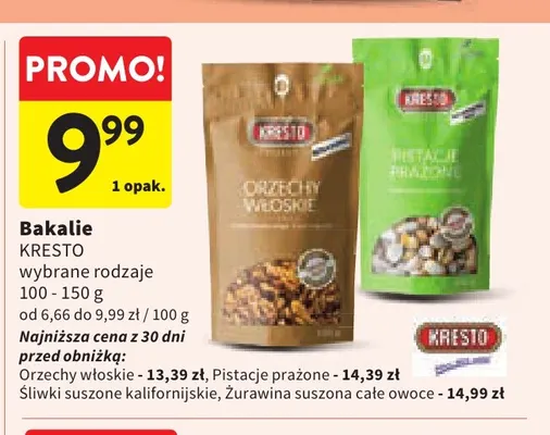 Orzechy włoskie Kresto promocja w Intermarche
