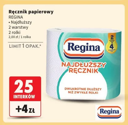 Ręcznik papierowy Regina Najdłuższy 2-pak promocja w Intermarche