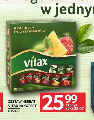 Zestaw herbat Vitax promocja w Selgros