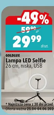 Lampa LED Selfie 26cm niska promocja w Biedronka