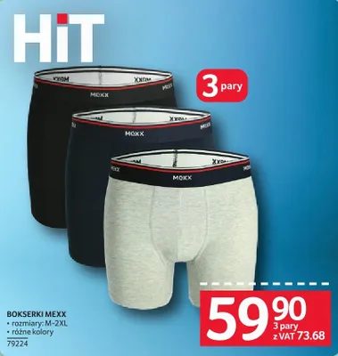 Bokserki Bokserki Mexx 3 pary promocja w Selgros