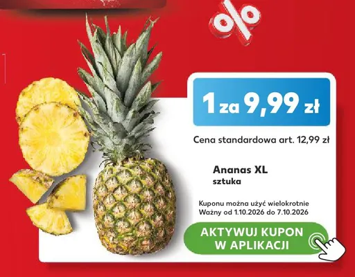 Ananas XL promocja w Kaufland