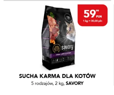 Sucha karma dla kotów Savory promocja w Aquael zoo