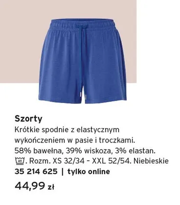 Szorty damskie Tchibo promocja w Tchibo