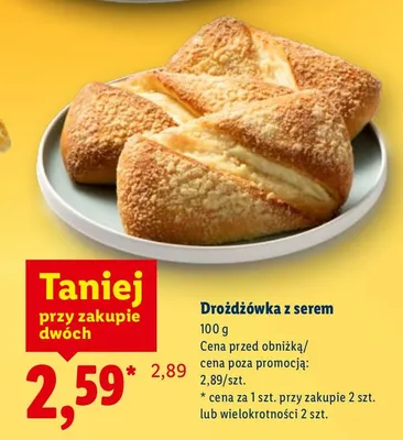 Drożdżówka z serem promocja w Lidl