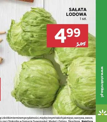 Sałata lodowa promocja w Stokrotka