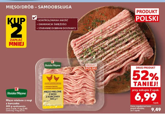 Mięso mielone z nogi z kurczaka Stoisko Mięsne promocja w Kaufland