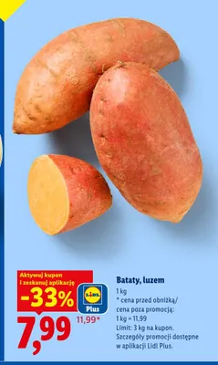 Bataty luzem promocja w Lidl