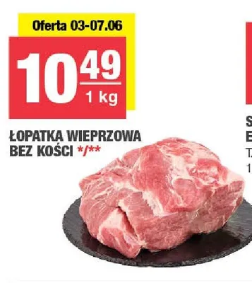 Łopatka wieprzowa bez kości promocja w SPAR
