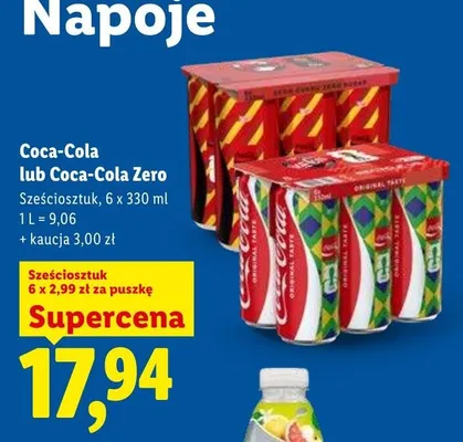 Napój gazowany Coca-Cola 6-pak 330ml promocja w Lidl