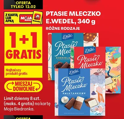 Ptasie mleczko różne rodzaje promocja w Biedronka