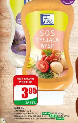 Sos czosnkowy FR promocja w Dino