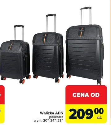 Walizka ABS poliester wym. 28" promocja w Carrefour