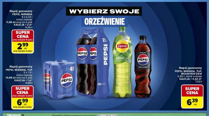 Napój gazowany Mountain Dew 0,85l promocja w Carrefour