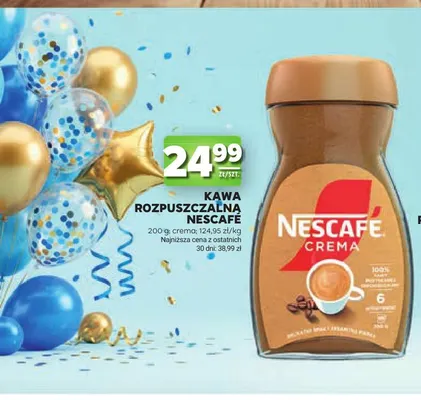 Kawa rozpuszczalna Nescafé Crema promocja w Stokrotka