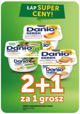 Serek homogenizowany Danio o smaku ciasteczkowym promocja w ABC