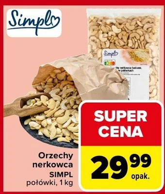 Orzechy nerkowca połówki promocja w Carrefour Market