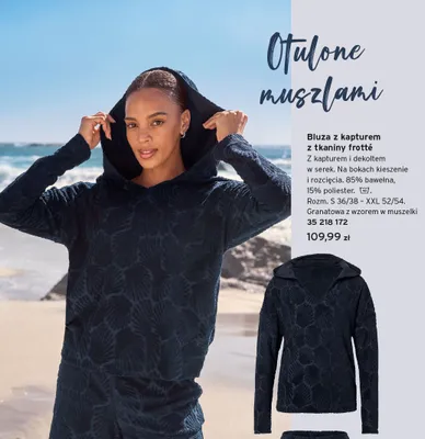 Bluza z kapturem z tkaniny frotté promocja w Tchibo