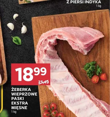 Żeberka wieprzowe paski ekstra mięsne promocja w Stokrotka