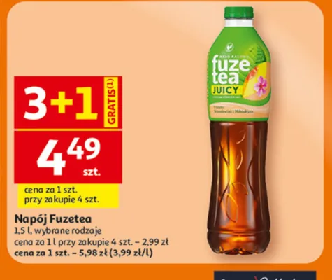 Napój Fuzetea Juicy promocja w Auchan