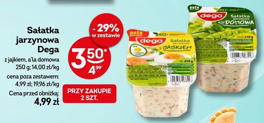 Sałatka jarzynowa z jajkiem Dega promocja w Żabka