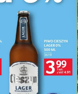 Piwo bezalkoholowe Cieszyn Lager promocja w Selgros