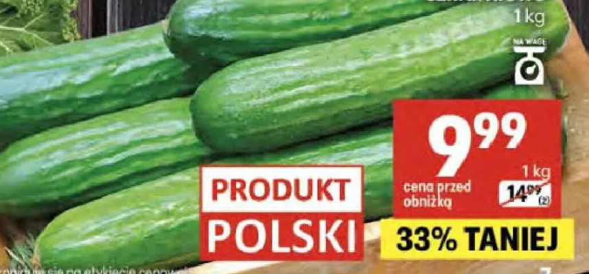 Ogórki szklarniowe 1kg promocja w Delikatesy Centrum
