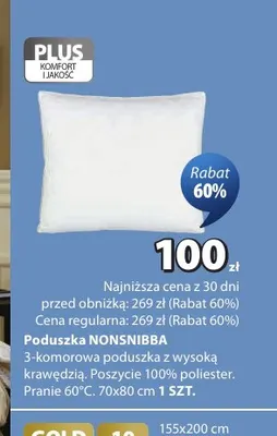 Poduszka Nonsnibba 70x80 cm promocja w Jysk