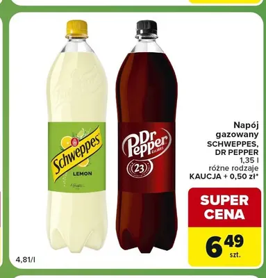 Napój gazowany Schweppes Lemon promocja w Carrefour Express