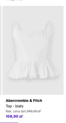 Top Abercrombie & Fitch biały promocja w Lounge by Zalando