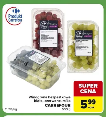 Winogrona bezpestkowe czerwone Carrefour promocja w Carrefour Express