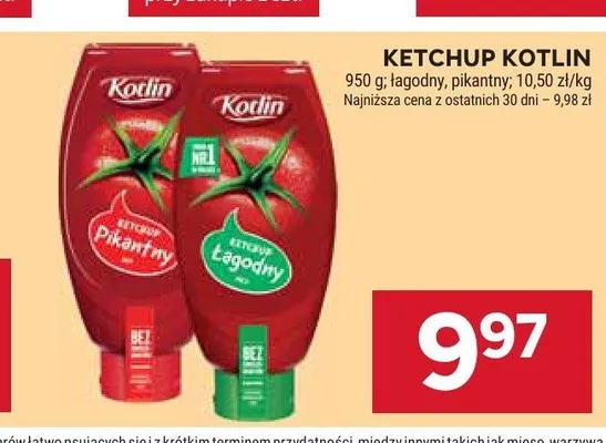 Ketchup łagodny Kotlin promocja w Stokrotka
