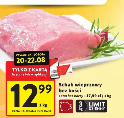 Schab wieprzowy bez kości promocja w Intermarche