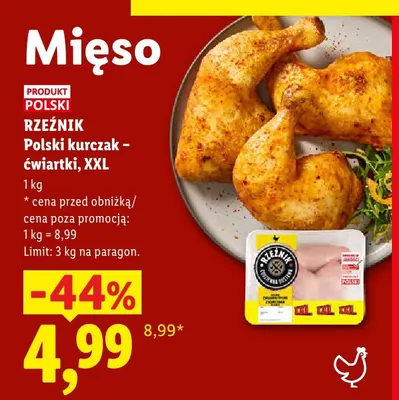 Polski kurczak ćwiartki XXL Rzeźnik promocja w Lidl