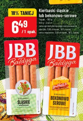 Kiełbaski bekonowo-serowe JBB Bałdyga promocja w POLOmarket