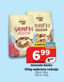 Granola Sante czekoladowa promocja w Delfin